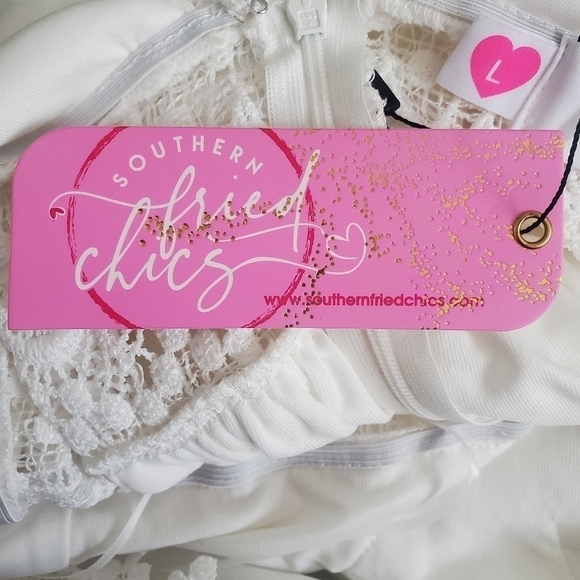 SOUTHERN FRIED CHICS DRESS WESTERN RODEO BOHO COASTAL COWGIRL CREAM WOMENS ( L ) - Picture 13 of 16